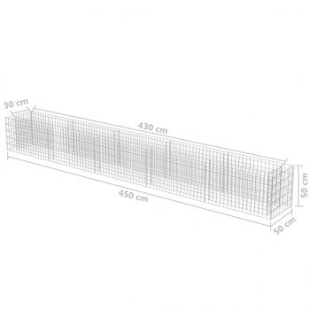 Gabionen-Hochbeet Verzinkter Stahl 450×50×50 cm