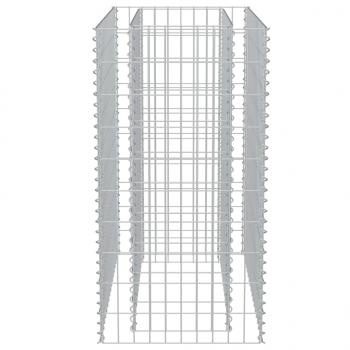  Gabionen-Hochbeet Verzinkter Stahl 90×50×100 cm