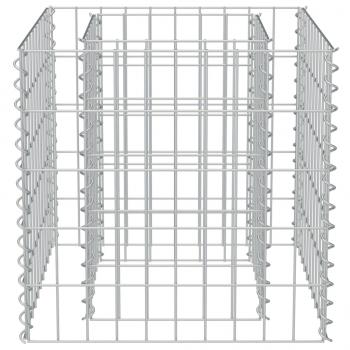  Gabionen-Hochbeet Verzinkter Stahl 50×50×50 cm