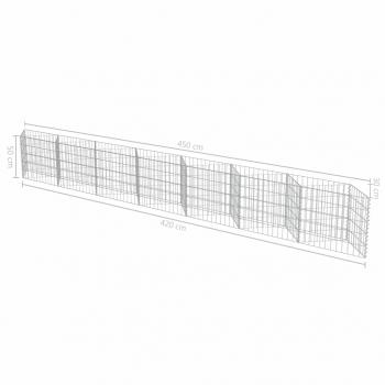 Gabionenwand Verzinkter Stahl 450×30×50 cm