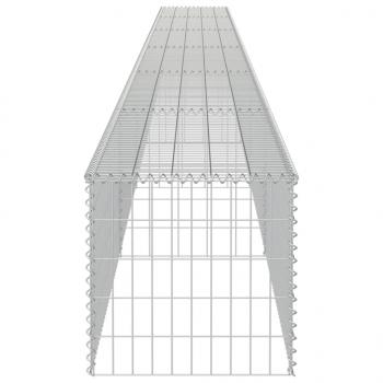 Gabionenwand mit Abdeckung Verzinkter Stahl 900×50×50 cm