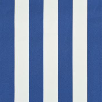 Einziehbare Markise 400 x 150 cm Blau und Weiß