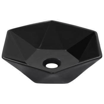 ARDEBO.de - Waschbecken 41 x 36,5 x 12 cm Keramik Schwarz