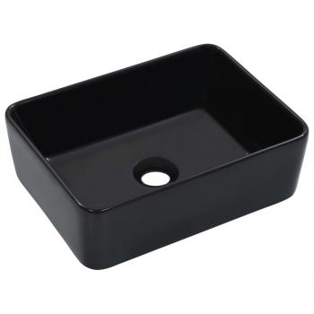 ARDEBO.de - Waschbecken 40 x 30 x 13 cm Keramik Schwarz