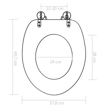 Toilettensitz mit Deckel MDF Muschel-Design