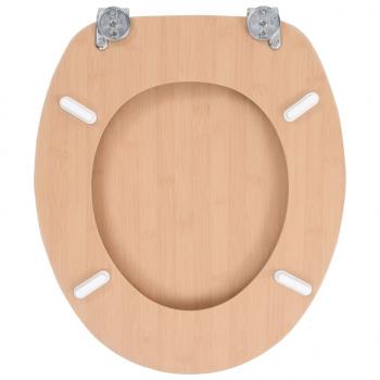 Toilettensitz mit Deckel MDF Bambus-Design