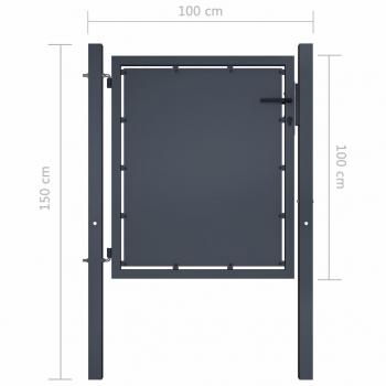 Gartentor Stahl 100×100 cm Anthrazit