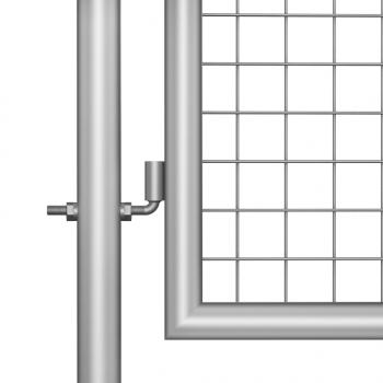 Gartentor Verzinkter Stahl 105x125 cm Silbern