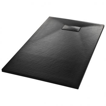 Duschwanne SMC Schwarz 120×70 cm