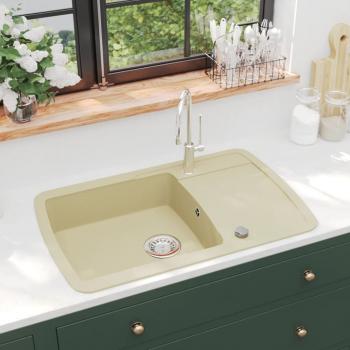 ARDEBO.de - Granitspüle Einzelbecken Beige