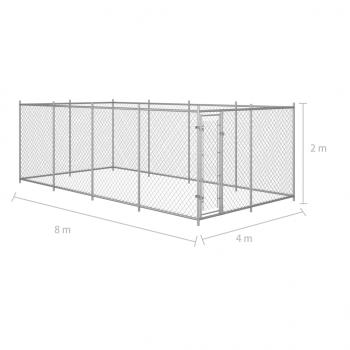 Outdoor-Hundezwinger 7,6x3,8x1,9 m