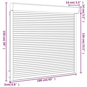 Rollladen Aluminium 160x150 cm Anthrazit