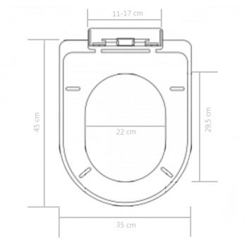 Toilettensitz mit Absenkautomatik und Quick-Release Schwarz