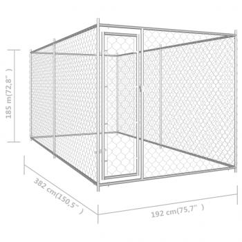 Outdoor-Hundezwinger 382x192x185 cm