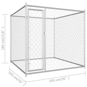 Outdoor-Hundezwinger 193x193x185 cm