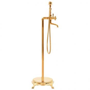 Freistehende Badewannenarmatur Edelstahl 99,5 cm Golden