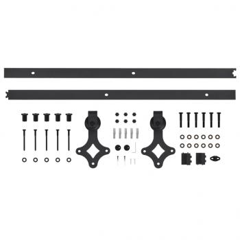 Schiebetürbeschlag-Set SKIEN 200 cm Stahl Schwarz