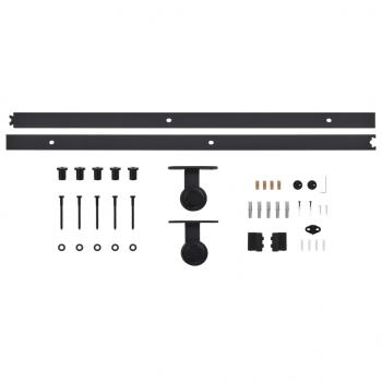 Schiebetürbeschlag-Set SKIEN 200 cm Stahl Schwarz