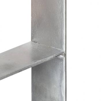 Pfostenträger 6 Stk. Silbern 7×6×60 cm Verzinkter Stahl