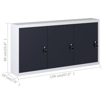 Wand-Werkzeugschrank Industriedesign Metall Grau und Schwarz