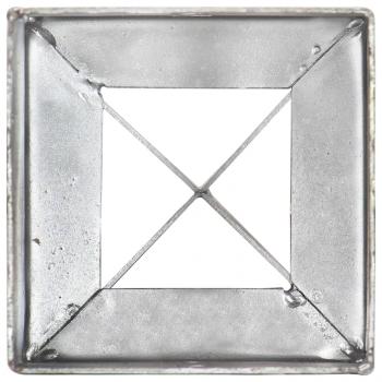 Erdspieße 2 Stk. Silbern 10×10×76 cm Verzinkter Stahl