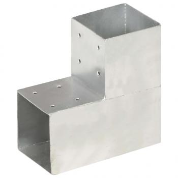 Pfostenverbinder 4 Stk. L-Form Verzinktes Metall 101 x 101 mm