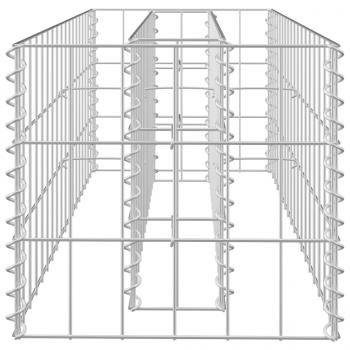  Gabionen-Hochbeet Verzinkter Stahl 90×30×30 cm