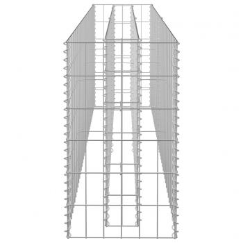  Gabionen-Hochbeet Verzinkter Stahl 180×30×60 cm