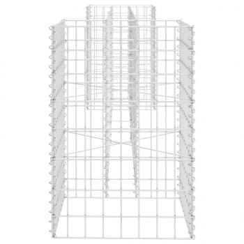 H-förmiger Gabionen-Pflanzkorb Stahldraht 260x40x60 cm  