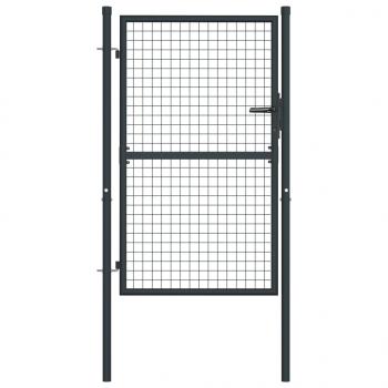 ARDEBO.de - Mesh-Gartentor Verzinkter Stahl 100 x 175 cm Grau