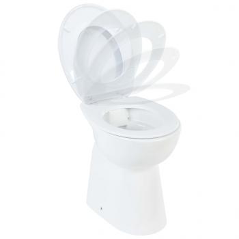 Hohe Spülrandlose Toilette Soft-Close 7 cm Höher Keramik Weiß