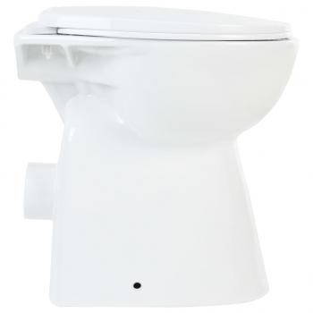 Hohe Spülrandlose Toilette Soft-Close 7 cm Höher Keramik Weiß 