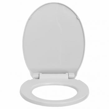 Toilettensitz mit Absenkautomatik Hellgrau Oval