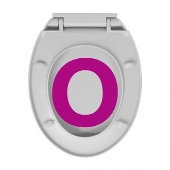 Toilettensitz mit Absenkautomatik Hellgrau Oval