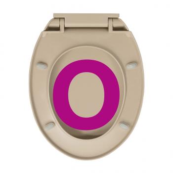 Toilettensitz mit Absenkautomatik Quick-Release Beige Oval