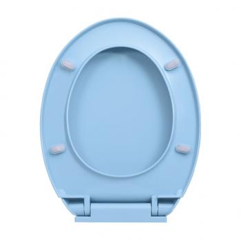 Toilettensitz mit Absenkautomatik Blau Oval