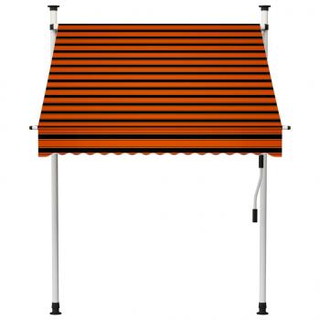 Einziehbare Markise Handbetrieben 150 cm Orange und Braun