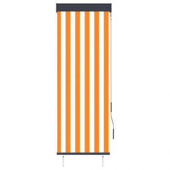 Außenrollo 60 x 250 cm Weiß und Orange