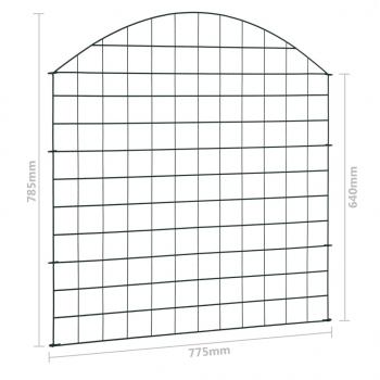 Gartenzaun Set Konvex 77,5x78,5 cm Grün