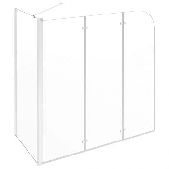 Duschabtrennung 120x69x130 cm Hartglas Transparent