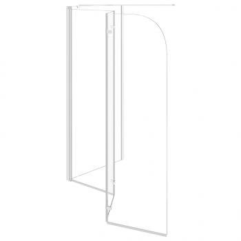 Duschabtrennung 120x69x130 cm Hartglas Transparent