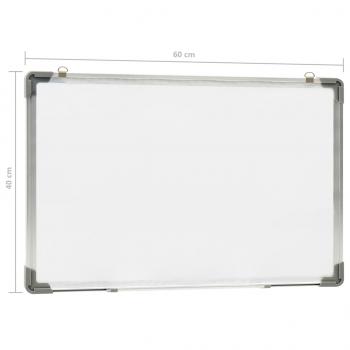 Magnetisches Whiteboard Weiß 60 x 40 cm Stahl