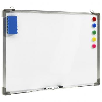 Magnetisches Whiteboard Weiß 90 x 60 cm Stahl