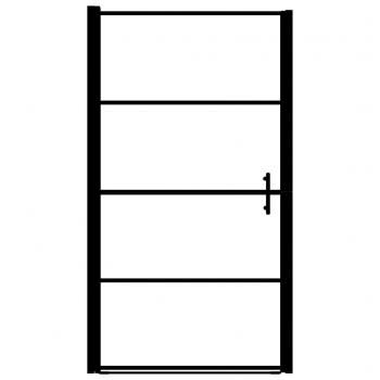 Duschtür Mattes Hartglas 100x178 cm Schwarz