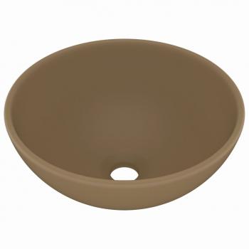 Luxus-Waschbecken Rund Matt Creme 32,5x14 cm Keramik