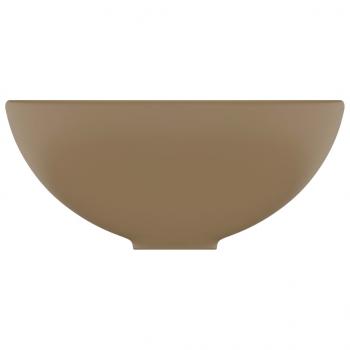 Luxus-Waschbecken Rund Matt Creme 32,5x14 cm Keramik