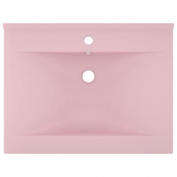 Luxus-Waschbecken mit Hahnloch Matt-Rosa 60x46 cm Keramik 