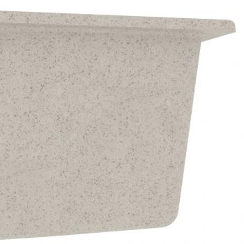 Küchenspüle mit Überlauf Doppelbecken Beige Granit