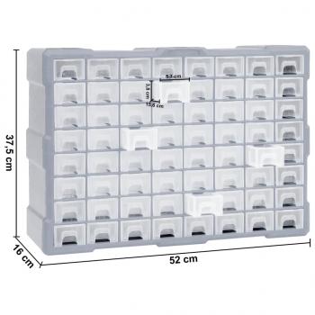 Multi-Schubladen-Organizer mit 64 Schubladen 52x16x37,5 cm 