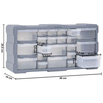 Multi-Schubladen-Organizer mit 22 Schubladen 49x16x25,5 cm 